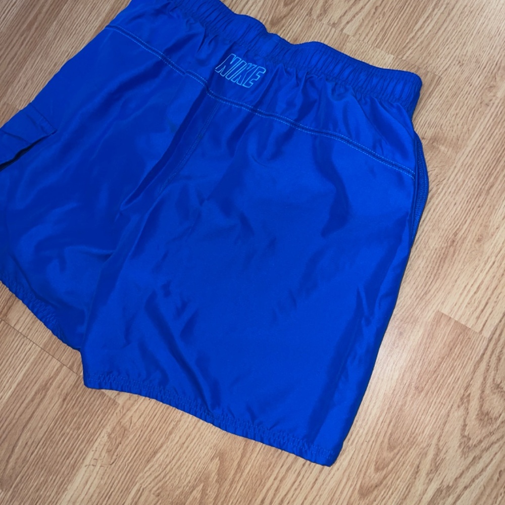 Nike Men’s Retro Royal Blue Mesh Lined Cargo Swim Trunks / Shorts Size Large - Picture 6 of 7
